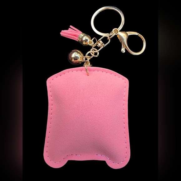 Pink Rhinestone Bus Bag Charm Keychain - Picture 2 of 2